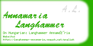 annamaria langhammer business card